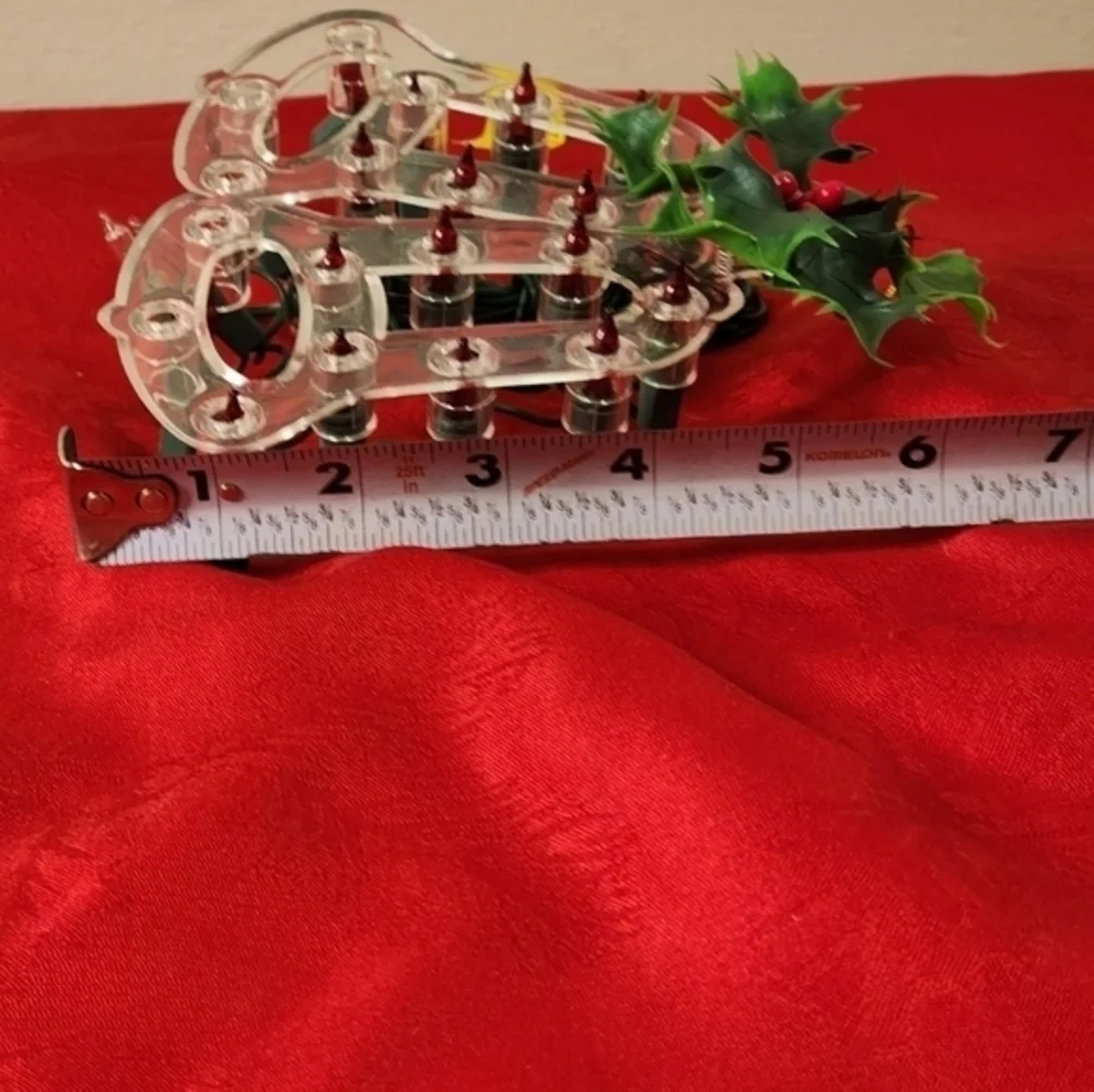 Vintage 20 Lite Twin Double Bell Tree Top Holly Berry‎ Christmas Holidays